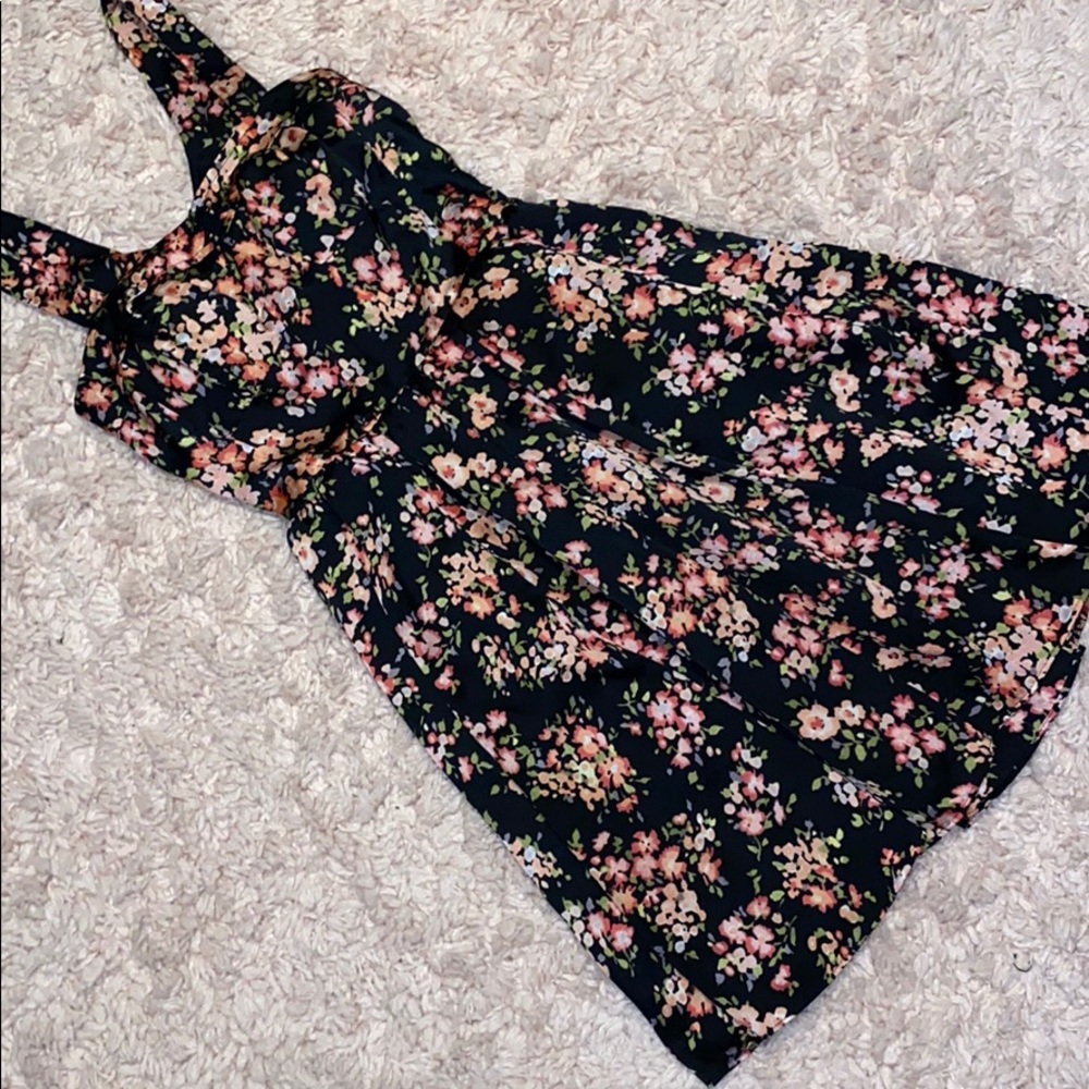 Black floral dress